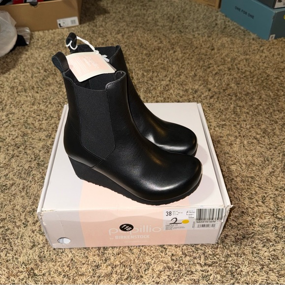 Papillio by BIRKENSTOCK Women's Ebba Pull On Boot Black/Black narrow Size 38 7 - Picture 1 of 6